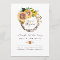 Sunflower Wreath Rustic Fall Fête des mariées