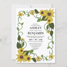 Sunflower Yellow Floral Botanical Hand drawn Oil 