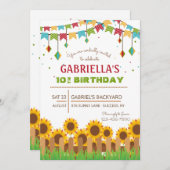 Invitation Sunflowers (Devant / Derrière)