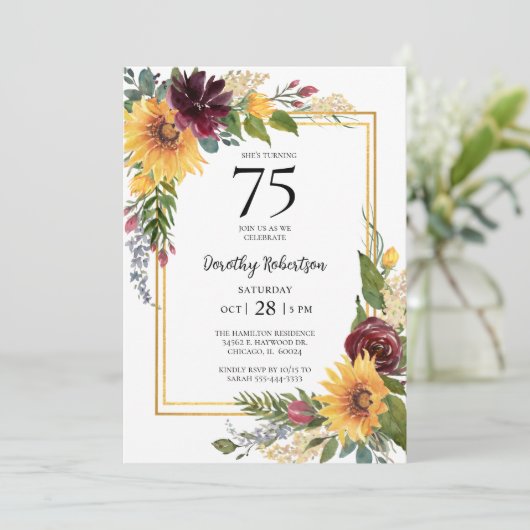 Invitation Sunflowers 75e anniversaire (Debout devant)