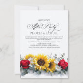 Invitation Sunflowers and Roses Wedding After Party (Devant)