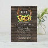 Invitation Sunflowers Antlers Country Chic Fête des mariées (Debout devant)