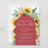 Invitation Sunflowers Automne Baby shower extérieur (Devant)