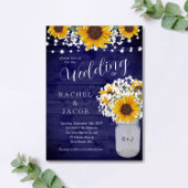 Invitation Sunflowers Babys Respire Marine Jar Lights Mariage