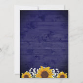 Invitation Sunflowers Babys Respire Marine Jar Lights Mariage (Dos)