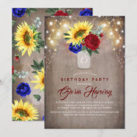 Sunflowers Bourgogne Marine Bleu Russe Anniversair