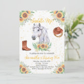 Invitation Sunflowers Boy Horse fête d'anniversaire (Debout devant)