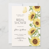 Invitation Sunflowers bridal shower (Devant)