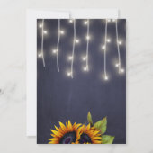 Invitation Sunflowers chic à cordes rustiques lumières nuptia (Dos)