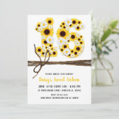 Invitation Sunflowers & Daisies SIXTEEN 16 Anniversaire (Debout devant)