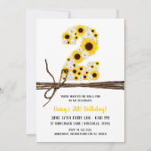 Invitation Sunflowers & Daisy DEUX 2 2ème fête d'anniversaire (Devant)