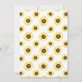 Invitation Sunflowers dans Mason Jar Rustic Bridal Luncheon (Dos)