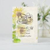 Invitation Sunflowers enregistrer l'invitation de date (Debout devant)