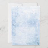 Invitation Sunflowers et Dusty Blue Hydrangea Floral Mariage (Dos)