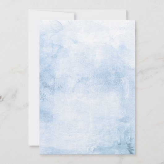 Invitation Sunflowers et Dusty Blue Hydrangea Floral Mariage (Dos)