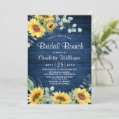 Invitation Sunflowers Eucalyptus Aquarelle Brunch nuptial (Debout devant)