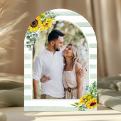 Invitation Sunflowers Eucalyptus Grange Fête des mariées Arch