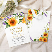 Invitation Sunflowers & Lavender Couples Douche