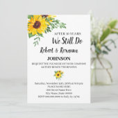 Invitation Sunflowers Mariage Anniversaire de renouvellement (Debout devant)