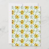 Invitation Sunflowers Mariage Anniversaire de renouvellement (Dos)