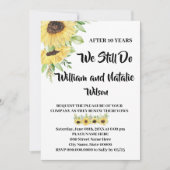 Invitation Sunflowers Mariage Anniversaire Renouvellement Vow (Devant)