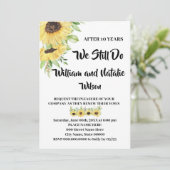 Invitation Sunflowers Mariage Anniversaire Renouvellement Vow (Debout devant)