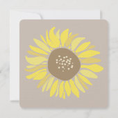 Invitation Sunflowers Mason Jars Mariage Brown (Dos)