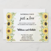 Invitation Sunflowers Nothing Fancy Just Love Elopement (Devant)