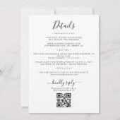 Invitation Sunflowers QR Code RSVP tout en un Mariage (Dos)