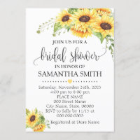 Sunflowers romantique boho chic douche nuptiale
