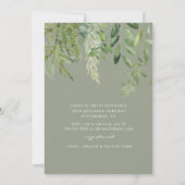 Invitation Sunflowers Rustic Photo Sage Fête des mariées (Dos)