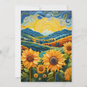 Invitation Sunflowers Sunrise 50e fête d'anniversaire ou tout (Dos)