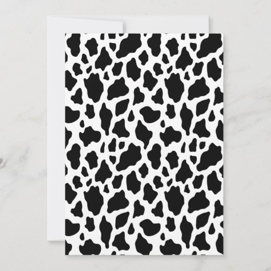 Invitation Sunflowers Vache Imprimer Parties scintillant d'or (Dos)