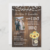 Invitation Sunflowers Western Said I do BBQ after Wedding (Devant)