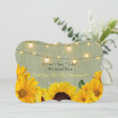 Invitation Sunflowers Wood Lights Serez-Vous Ma Femme D'Accue (Debout devant)