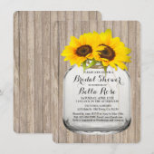 Invitation Sunflwr nuptiale de jarre de mason rustique6 (Devant / Derrière)