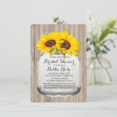 Invitation Sunflwr nuptiale de jarre de mason rustique6 (Debout devant)