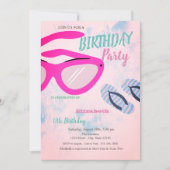 Invitation Sunglass Flip flèches été fête d'anniversaire (Devant)