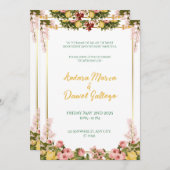 Invitation Sunlight & Greenery Wedding Invite (Devant / Derrière)