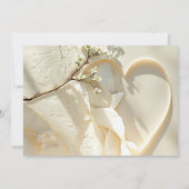Invitation Sunlit Garden Branch Heart on Warm Cotton Wedding (Dos)