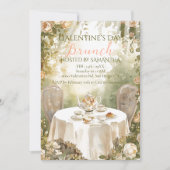 Invitation Sunlit Garden Tea Galentine Brunch Soft Florals (Devant)