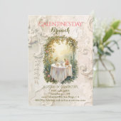 Invitation Sunlit Rococo Garden Arch Galentine Brunch Florals (Debout devant)