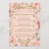 Invitation Sunlit Rococo Garden Galentine Brunch Florals Tea (Devant)
