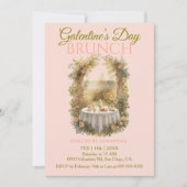 Invitation Sunlit Rococo Garden Galentine Brunch Florals Tea (Devant)