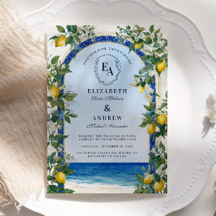 Invitation Sunny Amalfi Lemon Grove Mariage