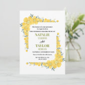Invitation Sunny Blossoms, Un Mariage Floral Jaune Vibrant (Debout devant)