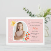 Invitation Sunny Days Photo Anniversaire (Debout devant)