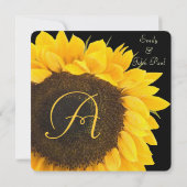 Invitation Sunny Elegance Farmhouse Mariage de tournesol (Dos)