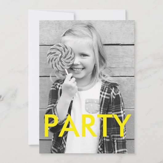 Invitation Sunny Fun Cool Minimal photo moderne Anniversaire (Devant)