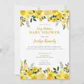 Invitation Sunny Meadow Floral Baby shower longue distance (Devant)